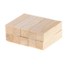 Minicubo artesanal de madeira, blocos de construção para artesanato, 10 peças ou 2024 - compre barato