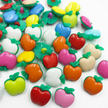 50/100pcs 18mm Mixed Color Apple Shank Plastic Buttons Children's Apparel Sewing Accessories DIY Scrapbooking Crafts PT345 2024 - buy cheap