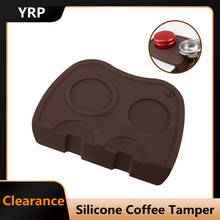 YRP-tapete de silicona Barista para café, accesorios de alfombra de esquina Flexible, soporte de seguridad de doble orificio, Espresso, Latte, arte 2024 - compra barato