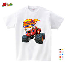 Blaze and the monster machines crianças roupas menino impostor blaze jogo anime camiseta meninos ou meninas t camisa de manga curta superior 2024 - compre barato