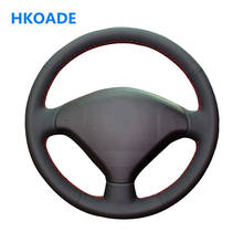 Customize DIY Non-slip Breathable Micro Fiber Leather Car Accessories Steering Wheel Cover For Peugeot 307 Car Interior 2024 - buy cheap