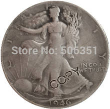 1946 p, d, s liberdade andar meio dólar cópia de moedas 2024 - compre barato