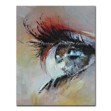 Arthyx Hand Painted Abstract Woman Eye Oil Painting On Canvas Wall Paintings Modern Art Pictures For Living Room Home Decoration 2024 - buy cheap