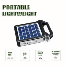 Cargador USB portátil de 6V, Panel Solar recargable, sistema de generador de almacenamiento de energía con lámpara, iluminación, Kit de sistema de energía Solar para el hogar 2024 - compra barato