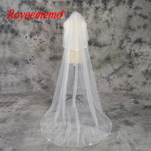 2 Meter beaded Edge simple wedding Veil with Comb  ready for ship 2024 - buy cheap