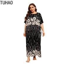 TUHAO women vintage casual dress long oversized 4XL 3XL mother mom dresses gothic elegant woman's dresses clothing WM01 2024 - buy cheap