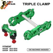 28mm CNC Triple Tree Clamps Steering Stem + Handlebar Riser Mount Clamp For Kawasaki KX250F KX450F KXF 250 450 2013-2016 2024 - buy cheap