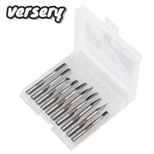 10Pcs/Set YG8 Tungsten Carbide Alloy Rotary File SIngle Cutter Carving Grinding Head Hard Metal Milling Cutter For Copper Iron 2024 - buy cheap