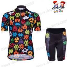 2021 Funny Cartoon Game Kids Cycling Clothing Boy Girls Cycling Jersey Set Children Road Bike Shirts Suit Maillot Ciclismo Ropa 2024 - buy cheap