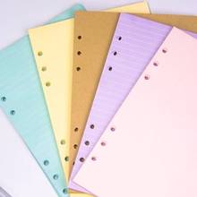 Papeles de relleno para diario, accesorios coloridos para cuaderno A5 A6, planificador de Color sólido, 40 hojas por juego en el interior, 2021 2024 - compra barato