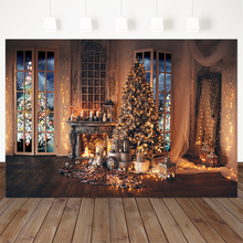 Christmas Decor Tree Backdrop Winter Window Newborn Baby Kids Photography Backdrops For Photo Studio Wooden Photo Background 2024 - buy cheap