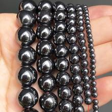 AAA Natural Black Hematite Stone Beads Round Loose Beads For Jewelry Making Diy Bracelet Accessories 2/3/4/6/8/10/12MM 15"Strand 2024 - buy cheap