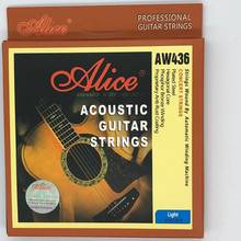 Cuerdas de guitarra Alice AW436/432, 6 unids/set/set, cuerdas de guitarra acústica 012-053, cuerdas de bronce fosforoso Premium 2024 - compra barato