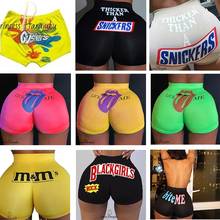 New Womens Shorts Wid Waist Snickers Print Sexy Summer Beach Slim Female Short Pants 2021 Sexy Hot Sale Hip-hop Sports Shorts 2024 - buy cheap