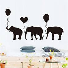 Cartoon Elephant Balloon Wall Stickers Animal Kids Room Decoration PVC Wallpaper Baby Bedroom Kids Wall Sticker Wall Decals 2024 - buy cheap