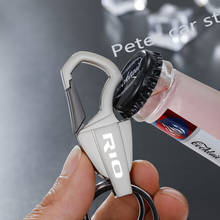2021 New Beer Bottle Opener Keychain Fashion Zinc Alloy car Multi-function KeyRing For Kia Rio 3 4 K2 K3 X-Line car 2024 - buy cheap