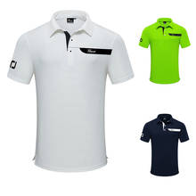 Мужская футболка для гольфа, летняя спортивная рубашка с коротким рукавом, дышащие рубашки поло для мужчин, одежда для гольфа, 2021 2024 - купить недорого