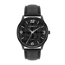 Fashion relogios masculino Brand Men Watch Luxury Faux Leather Mens Quartz Analog Business Wrist Watches Men's Clock 2024 - buy cheap