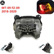 Luz trasera de freno para motocicleta, intermitentes LED integrados para YAMAHA MT-09, MT09, FZ-09, FZ09, MT, FZ 09, 2018, 2019, 2020 2024 - compra barato