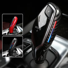 lsrtw2017 carbon fiber abs car gear lever cover trims for bmw x3 x4 2018 2019 2020 2021 g01 g02 shift knob accessories head 2024 - buy cheap