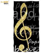 HUGSIDEA Musical Notes Soft Beach Towel Microfiber Swimming/Shower Blanket Yoga/Gym Mats Absorbent Piano Kitchen Drying Towel 2024 - buy cheap
