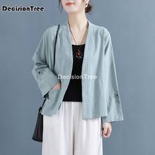 2022 hanfu blouse kimono cardigan chinese style tang costume lady shirt printed chinese style hanfu chiffon blouse 2024 - buy cheap