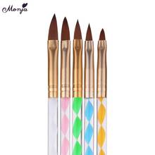 5Pcs Colorful Nail Art Brush Tools Set Acrylic UV Gel Builder Painting Drawing Brushes Pens Cuticle Pusher Tool Nail Art Beauty 2024 - buy cheap