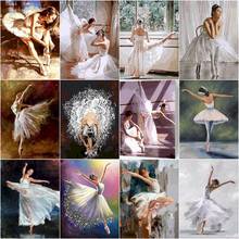 GATYZTORY-pintura por números de bailarina de Ballet, lienzo pintado a mano, pinturas al óleo, decoración para sala de estar 2024 - compra barato