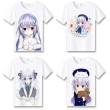 Japanese Anime Is the Order a Rabbit T Shirt Kafuu Chino Casual Summer T-Shirt Women/Men Fashion Top Tee Cosplay Costume 2024 - buy cheap