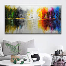 Large art Hand Painted modern landscape Oil Paintings on Canvas wall Picture for Living Room Bedroom Wall Art picture Home Decor 2024 - buy cheap