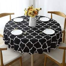 Round Table Cloth Waterproof And Oil-Proof Round Table Cloth Tablecloth For Meals Wash Free Printing New Year Tablecloth 2024 - buy cheap