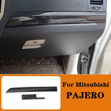 Цветная центральная консоль из углеродного волокна для Mitsubishi PAJERO 2007 2008 2009 2010 2011 2012 2013 2014 2016 2015 2017 2018 2019 2024 - купить недорого