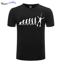 Venda quente moda camiseta masculina evolução camiseta diver dive fun hobby ver mar fisch peixe impresso verão novas camisetas mais tamanho 2024 - compre barato