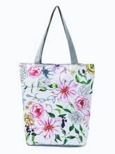 Модная Повседневная розовая сумка-тоут с цветочным дизайном, вместительные Наплечные сумки с принтом, дешевая оптовая продажа, женская сумка для покупок, подарок для женщин 2024 - купить недорого
