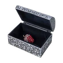 Vintage Metal Jewelry Box Small Trinket Storage Organizer Box Chest Ring Case 2024 - buy cheap
