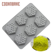 COOKNBAKE Silicone Mold for soap resin bee honeycomb shape cake pastry bakeware 6 cavity pudding bread mould DIY cake decorating 2024 - buy cheap