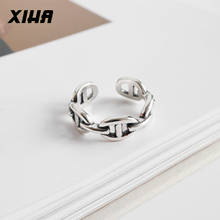 Anillos de plata esterlina 925 para mujer, cadena ajustable, anillo tailandés plateado joya oxidada, accesorios coreanos de Japón 2024 - compra barato
