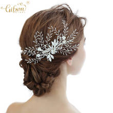 Wedding Elegant Tubular Beads Branch Hair Clip Barrettes Bridal Headpiece Hair Accessories Hairgrip 2024 - buy cheap