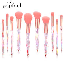 10 Pcs Crystal Makeup Brushes Sets Foundation Powder Cosmetic Blush Eyeshadow Women Beauty Glitter Make Up Brush Tools 2024 - buy cheap