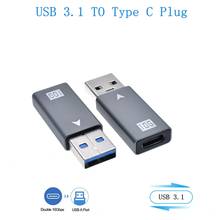 Adaptador USB 3,1 a tipo C, convertidor de datos macho a USB-A, 10gbps, 3,1-Gen2 hembra para ordenador, auriculares, cargador de USB-C, enchufe 2024 - compra barato