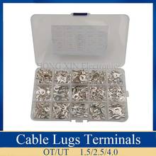 420pcs/Set cable lugs set fork cable lugs crimp Uninsulated terminals set U ring cable lug assortment cable wire connector crimp 2024 - buy cheap