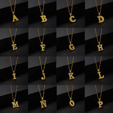 Charms Gold Color Initial Letter Neckaces For Women Men Jewelry Collier Femme Stainless Steel Alphabet Necklace Best Friend Gift 2024 - buy cheap