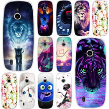 Capa de telefone para nokia 3310 3g 4g caso silicone macio tpu proteção volta fundas para nokia 3310 3g caso animais pintura modelada 2024 - compre barato