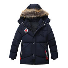 Новинка 2019, зимняя куртка для мальчиков, пальто, детская одежда, куртка на утином пуху с капюшоном, Стеганое теплое пальто, утепленная верхняя одежда для маленьких мальчиков 2024 - купить недорого