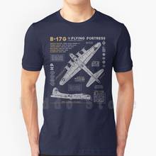 Camiseta de talla grande para B-17, camisa de algodón 100%, Diy, B 17 B17 B 17G B17G, bombardero, Blueprint, Usaaf, Usaac, Usaf, United 2024 - compra barato