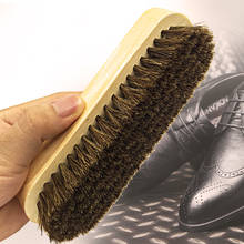 Длинная щетка для чистки портативная деревянная щетка для волос с конским ворсом ручка для полировки кожаная ткань для чистки дивана ОК 2024 - купить недорого