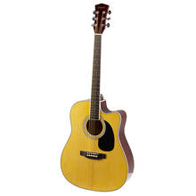 SAYSN-Guitarra acústica de pícea de 41 ", diapasón de palisandro de Color madera, Guitarra recortada, instrumento Musical para principiantes 2024 - compra barato