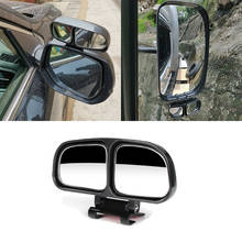 Espelho retrovisor prateado e preto para caminhão, espelho quadrado, ângulo de visão amplo, acessórios para caminhões 2024 - compre barato