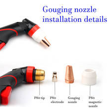 50Pcs/Lot P80 Plasma Gas Gouging Planing Slotted Venting Nozzle Instead Of Carbon Rod Dual-purpose Gun Gouging Groove Nozzles 2024 - buy cheap