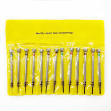 Free Shipping 0.6mm-2.0mm 13Pcs New Watchmakers Screwdrivers Set Watch Glasses Flat Blade 2024 - buy cheap